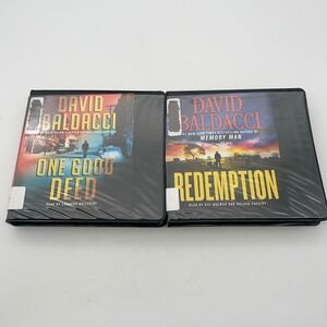David Baldacci Audiobook Lot One Good Deed & Redemption Memory Man Series 14 CDs